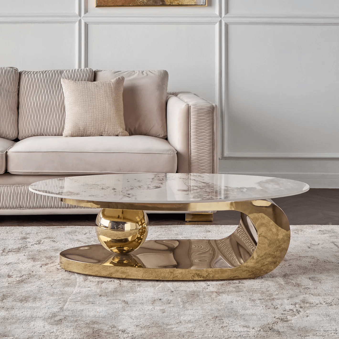 Handmade Premium Oval Coffee Table