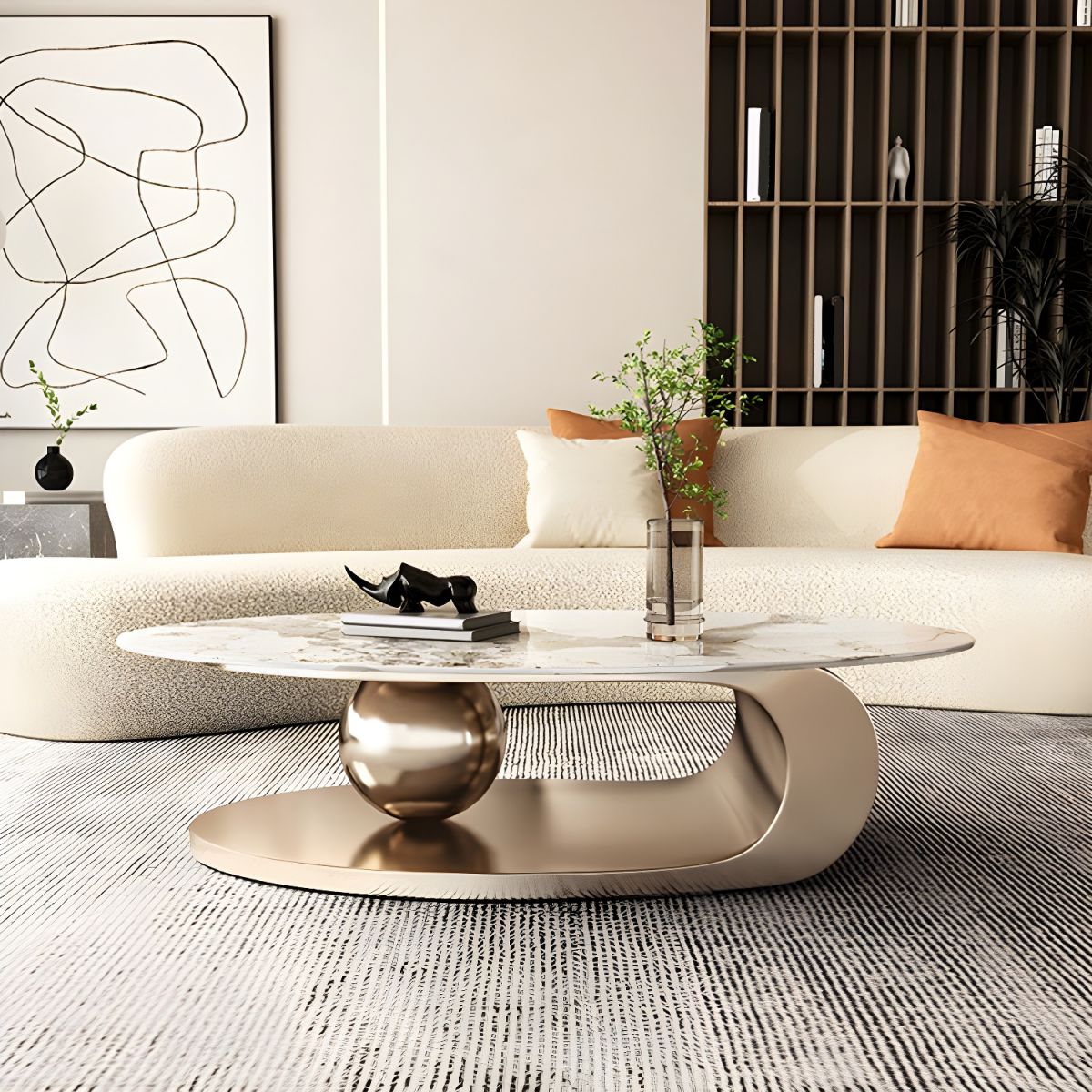 Handmade Premium Oval Coffee Table