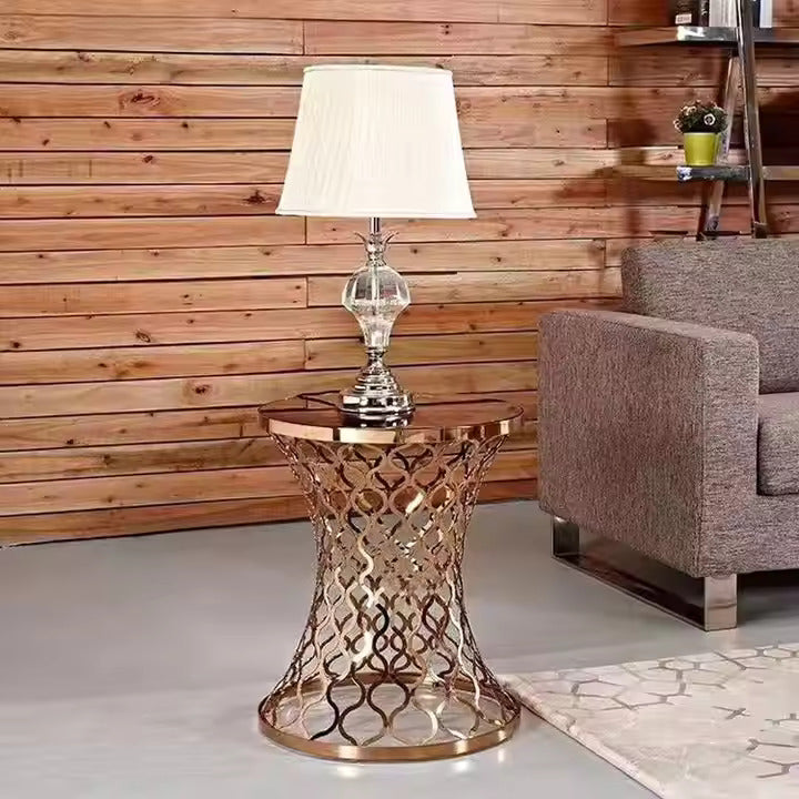 Gold Side Premium Cylender Side Table