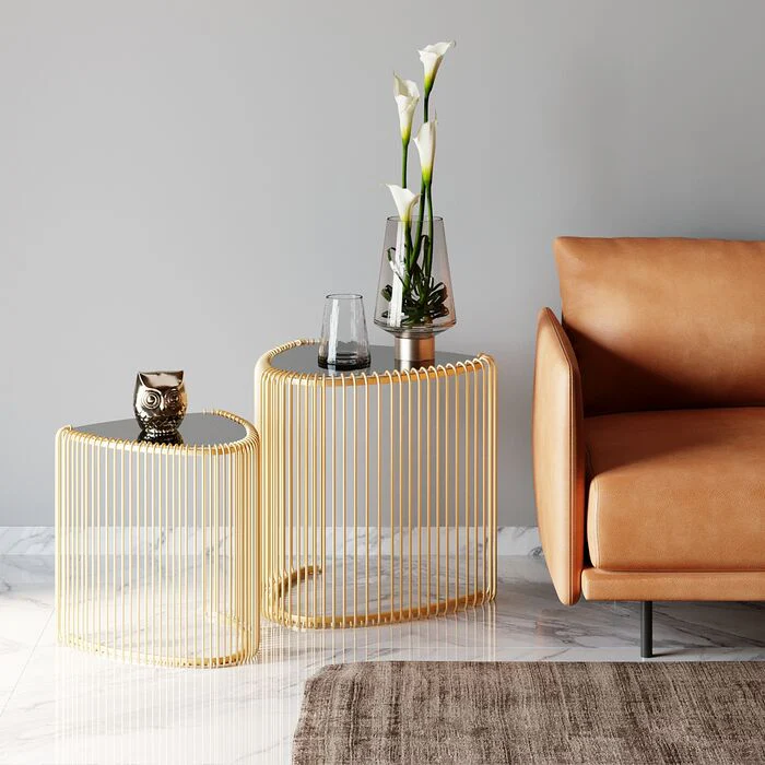 Wire Triangle Nesting Table