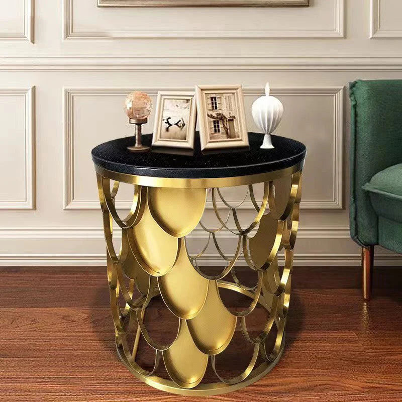 Modern Luxury Round Cylinder Scale Shape Premium Side Table