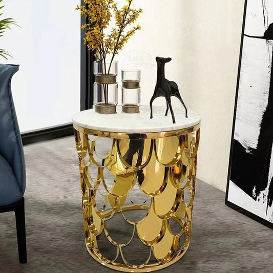 Modern Luxury Round Cylinder Scale Shape Premium Side Table