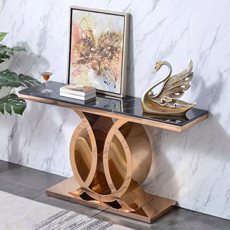 Console Table with Geometric Base