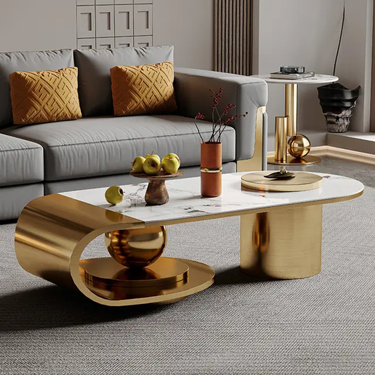 Modern Premium Sofa Coffee Table with Marble