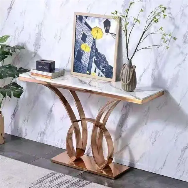 Premium Stainless Steel Frame Console Table