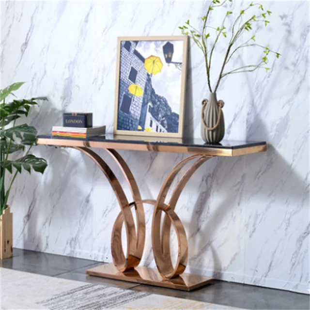 Premium Stainless Steel Frame Console Table