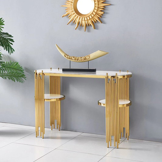 Opulent Gilded Console Table