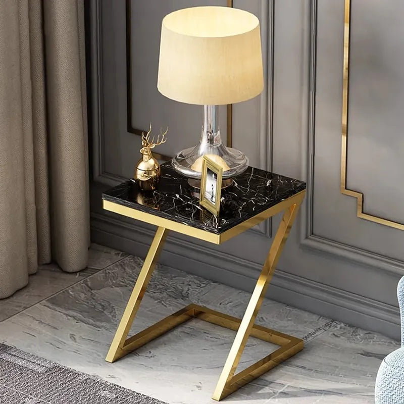 Z-Shaped Metal Sofa Table