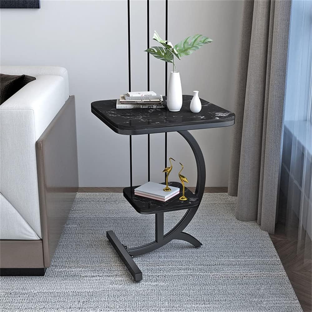 Curved Side Table With Storage