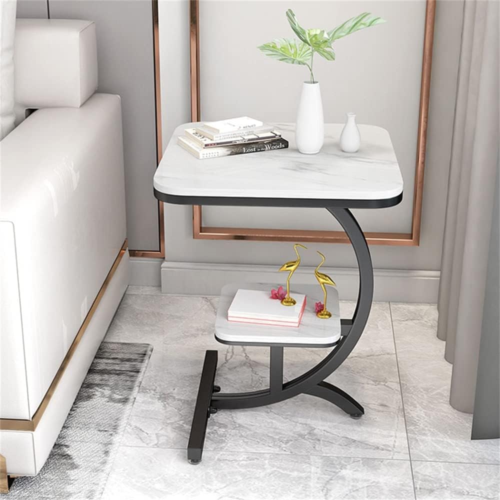 Curved Side Table With Storage