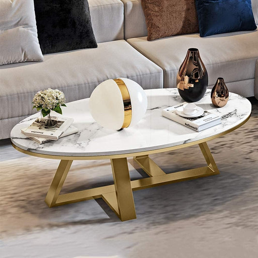 Oval Sintered Stone Coffee Table