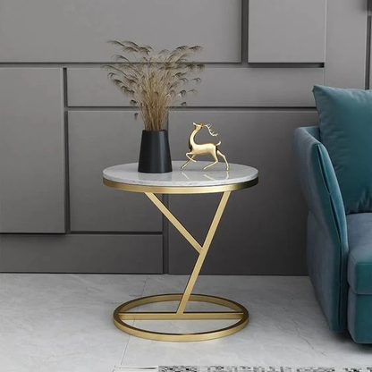 Round Wheel Single Side Table