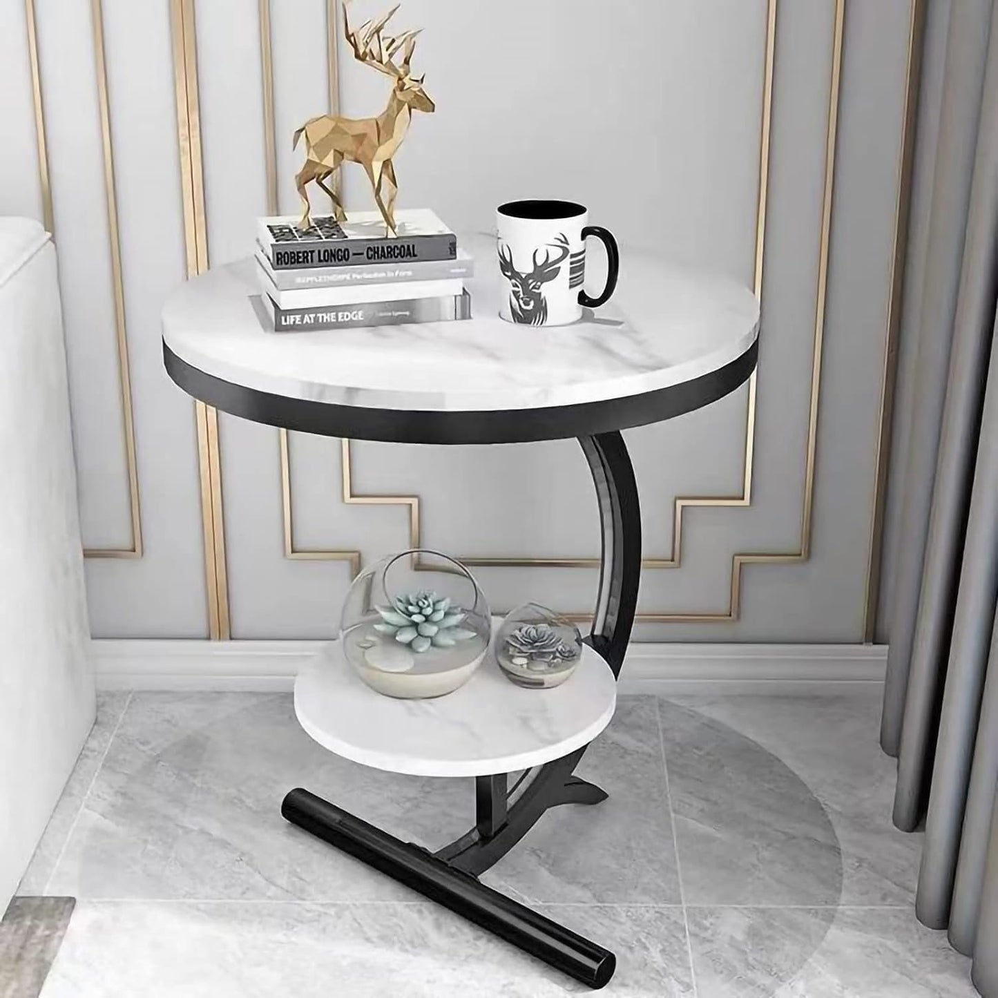 2 Tier Round Side Table