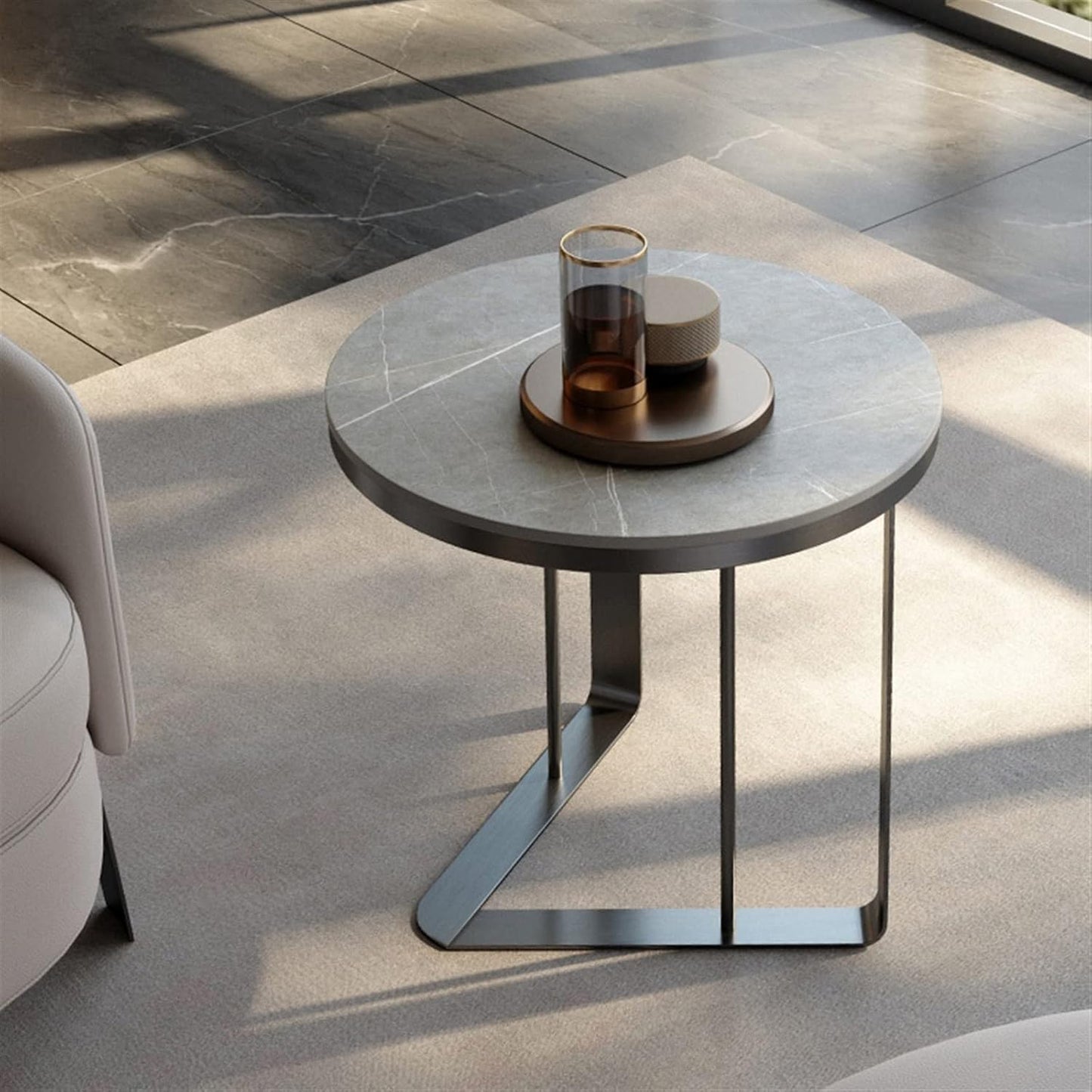 Edge Slate Corner Table