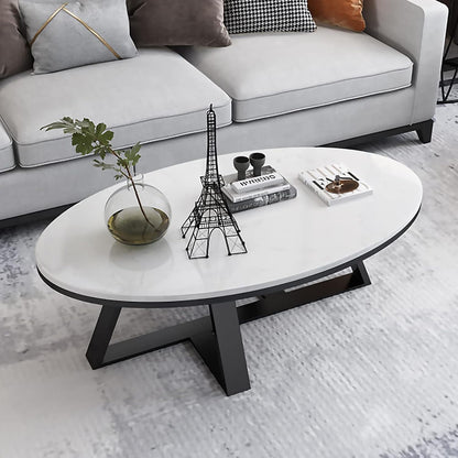 Oval Sintered Stone Coffee Table