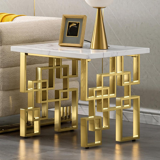 End table with Glass Top Side Table