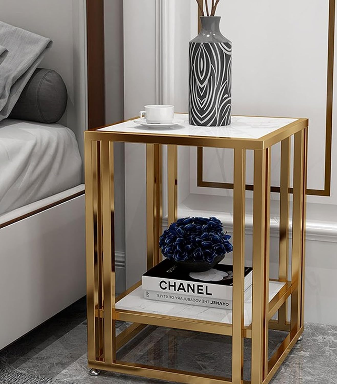 Modern Simple Side Table With Storage