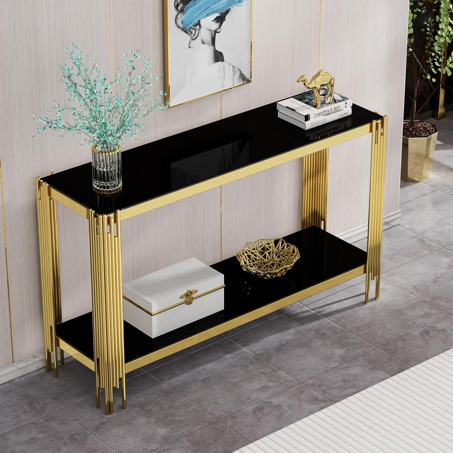 Tempered Glass Console Tables for Living Room