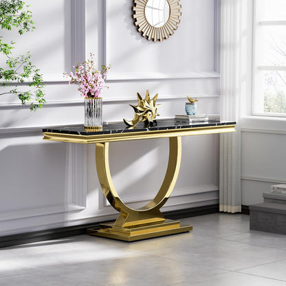 Console Tables with Gold/Chrome Legs