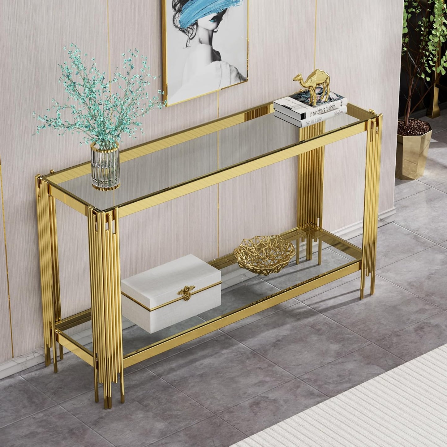 Tempered Glass Console Tables for Living Room