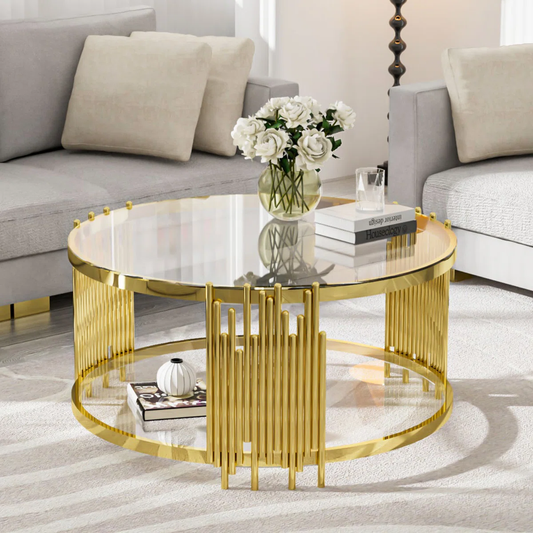 Tanquin Coffee Table With Shelf
