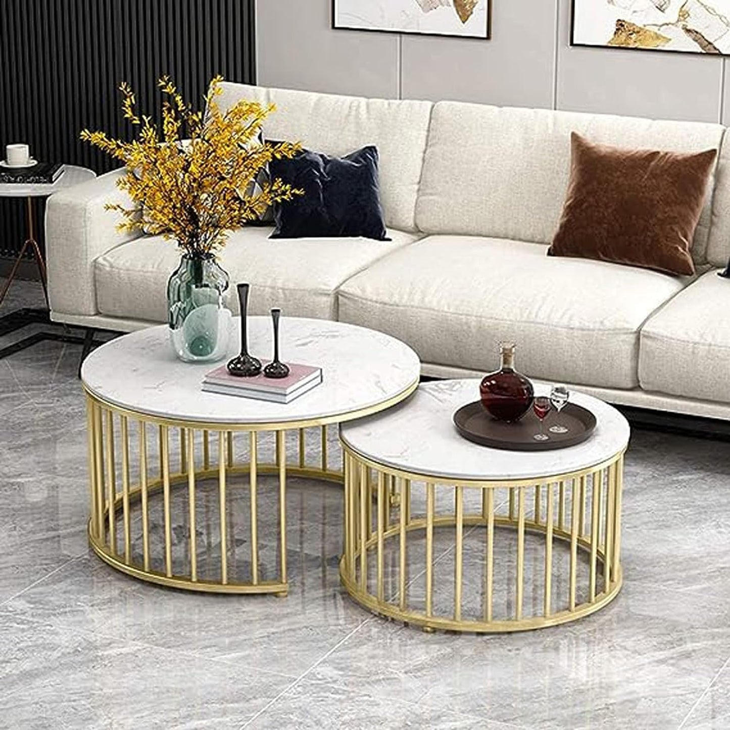 Golden Stick Nesting Coffee Table