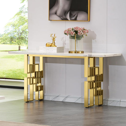 Console Table Silver/Gold Living Room Sofa Table