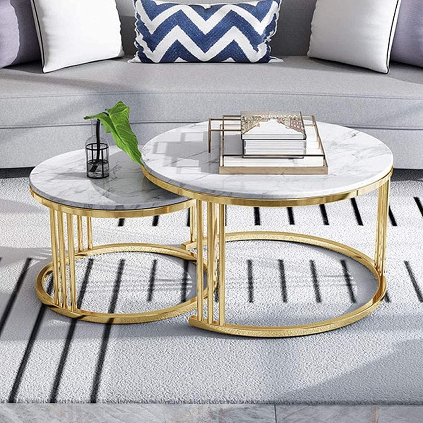Round Nesting Coffee Sofa Table