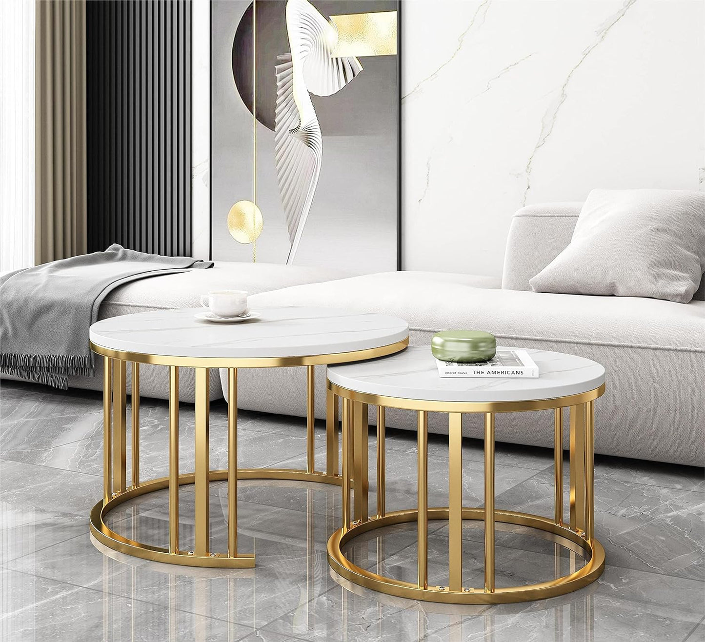 Heritage Round Nesting Coffee Table Set of 2