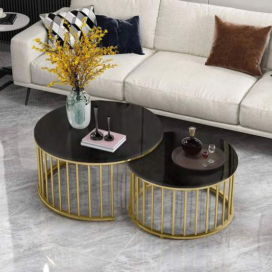 Golden Stick Nesting Coffee Table