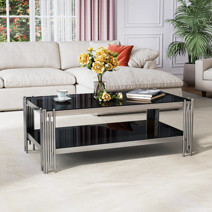 Rectangle Coffee Table With Shelf