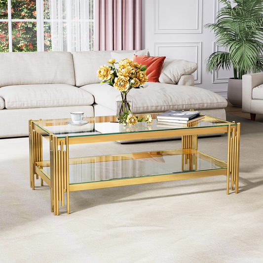 Rectangle Coffee Table With Shelf