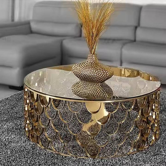 Modern Round Designer Luxury Center Coffee Table