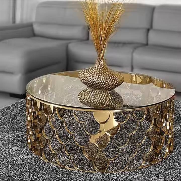 Modern Round Designer Luxury Center Coffee Table