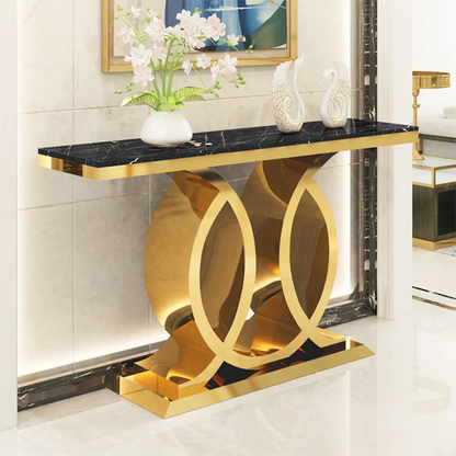 Console Table with Geometric Base