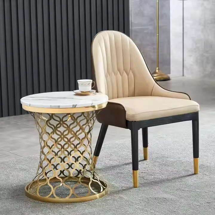Gold Side Premium Cylender Side Table