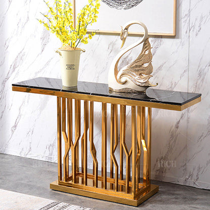 Console Table Gold/Glossy Rose Gold Frame
