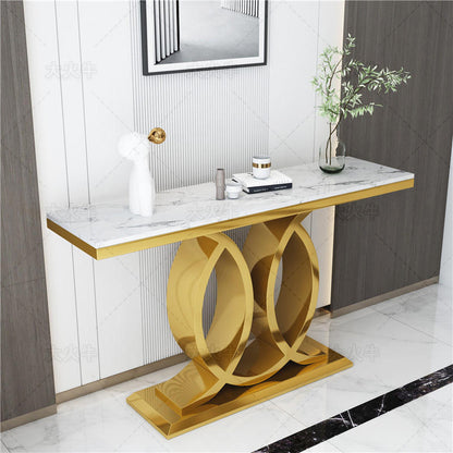 Console Table with Geometric Base