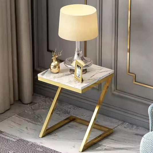 Z-Shaped Metal Sofa Table