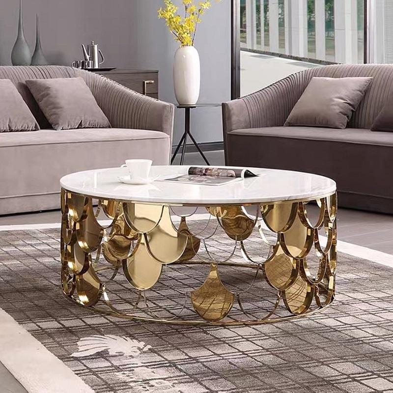 Modern Round Designer Luxury Center Coffee Table