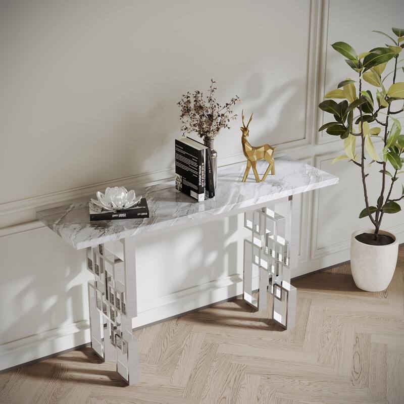 Console Table Silver/Gold Living Room Sofa Table