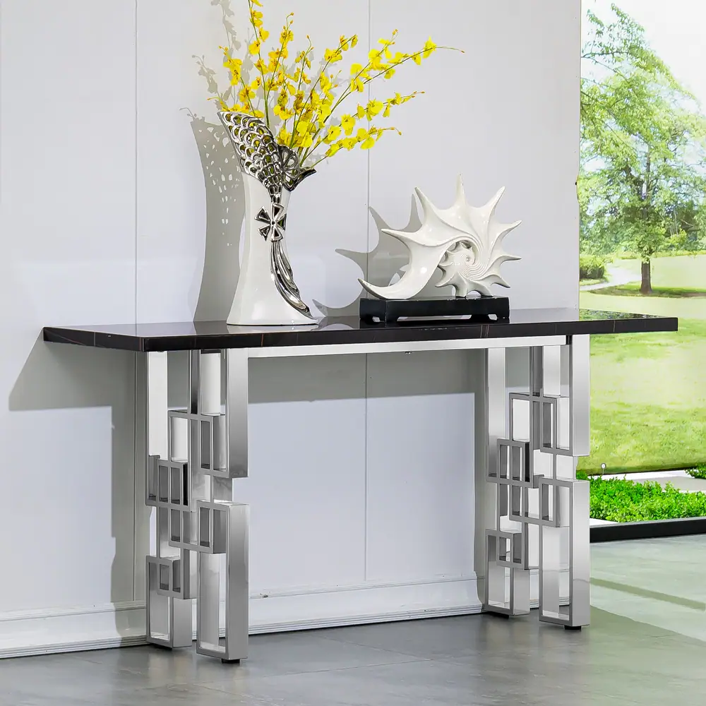 Console Table Silver/Gold Living Room Sofa Table