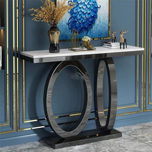 Artistic Designed Marble Top Corner Console Table