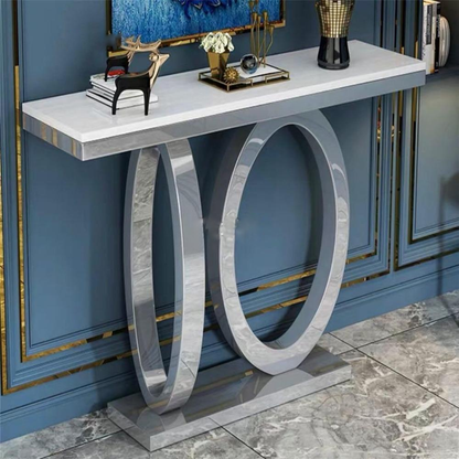 Artistic Designed Marble Top Corner Console Table