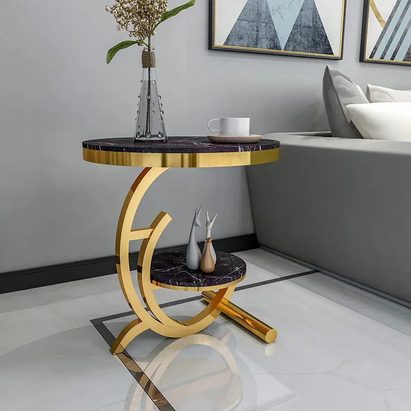 2 Tier Metal Frame Side Table