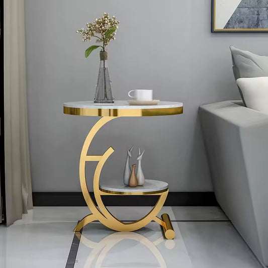 2 Tier Metal Frame Side Table