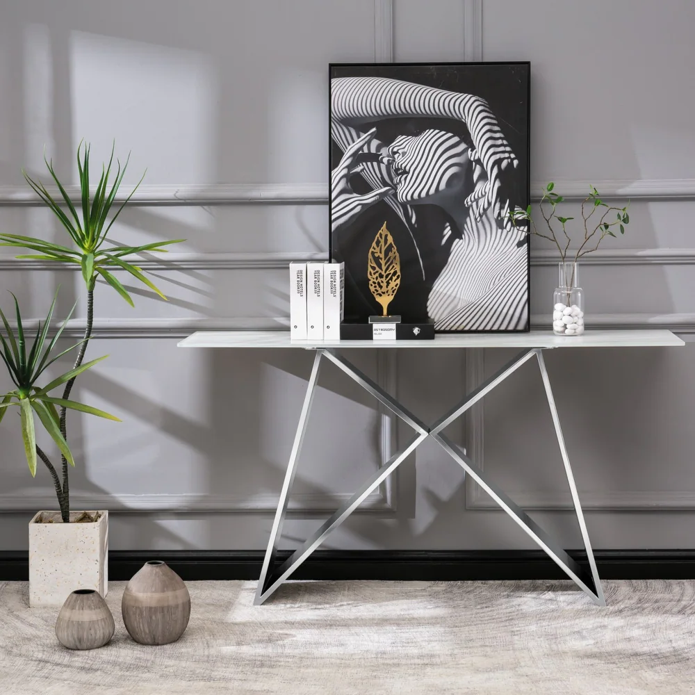 Geometric Console Table