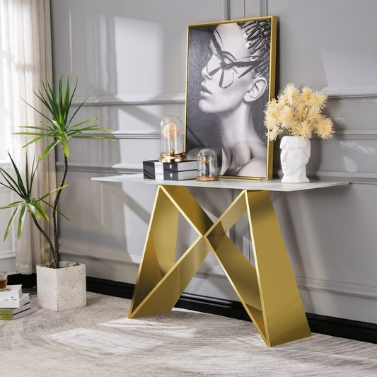 Geometric Console Table