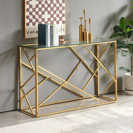 Contemporary Star Frame Hall Console Table