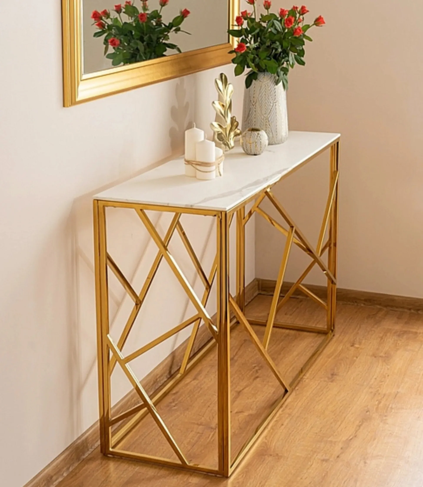 Contemporary Star Frame Hall Console Table